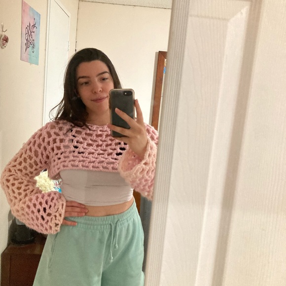 Crochet chunky arm sleeves handmade by me - Picture 3 of 3